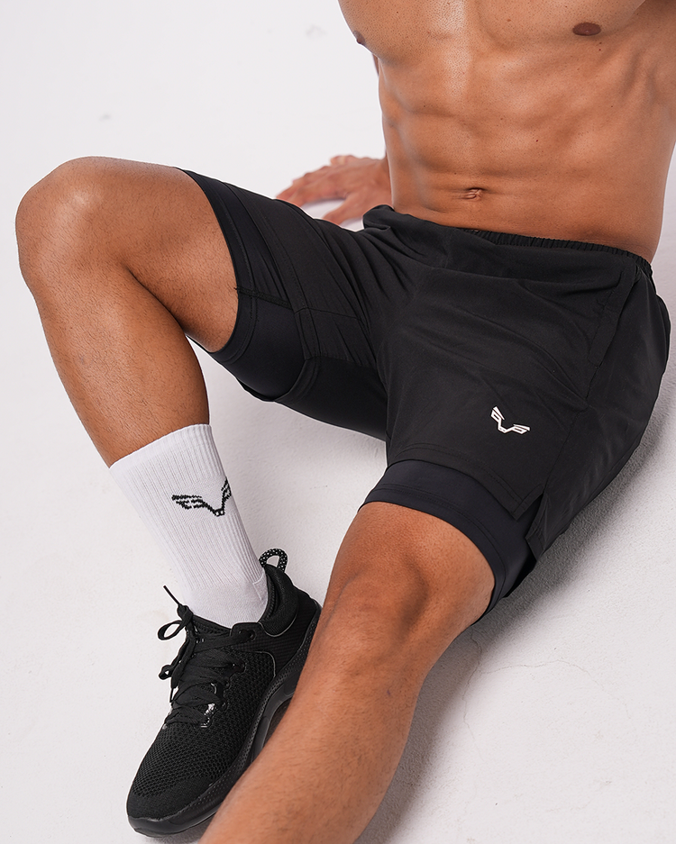 Bfeerce 2 in 1 Shorts Black