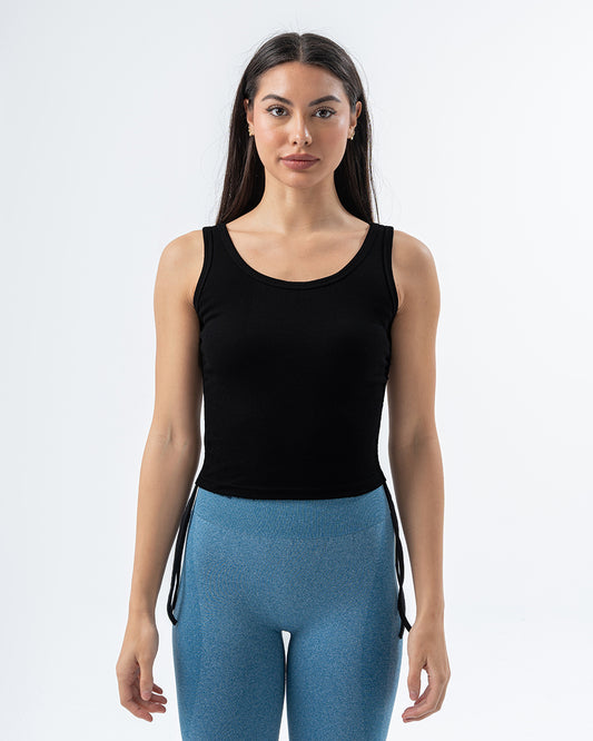 Ribbed Tank Top Black