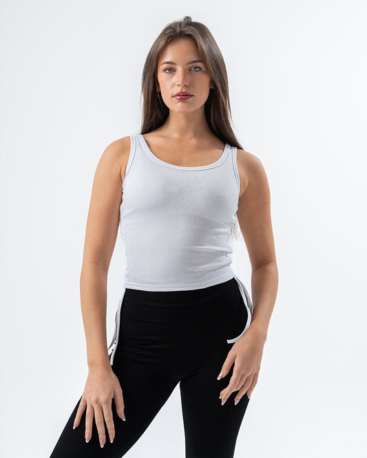 Ribbed Tank Top White