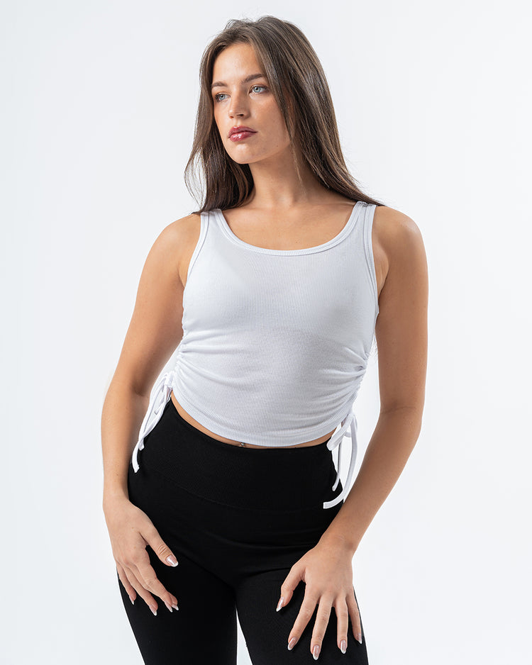 Ribbed Tank Top White