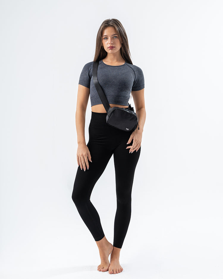 Vital Crop Top Stone Wash