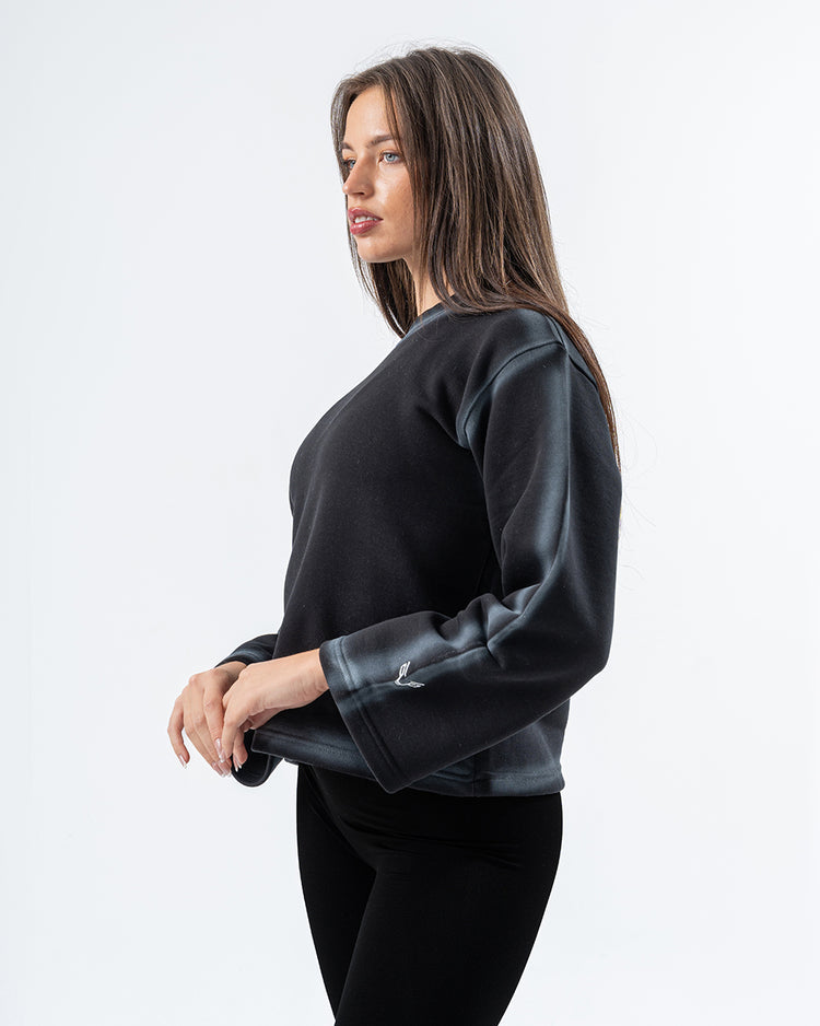 Stone wash Sweatshirt Black Women