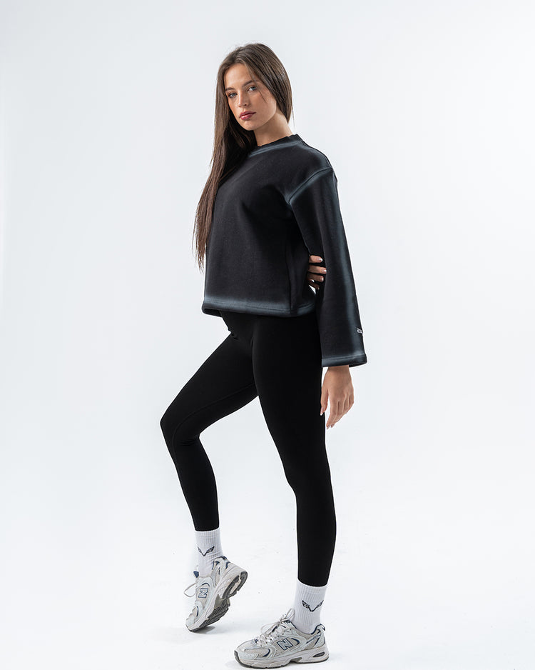 Stone wash Sweatshirt Black Women