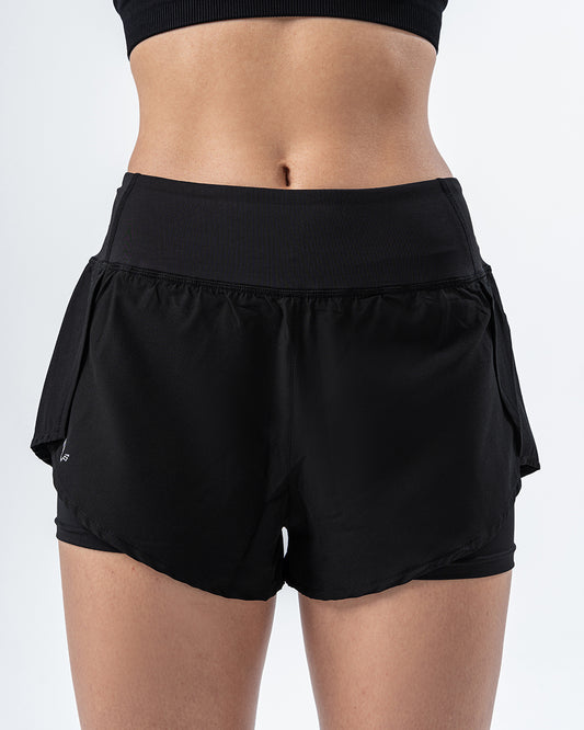 Women 2 in 1 shorts Black