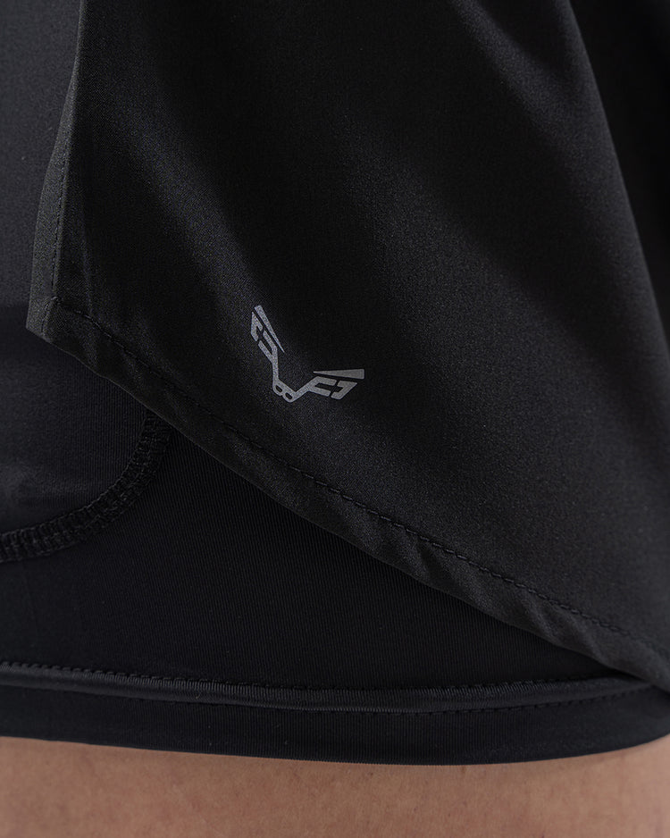 Women 2 in 1 shorts Black