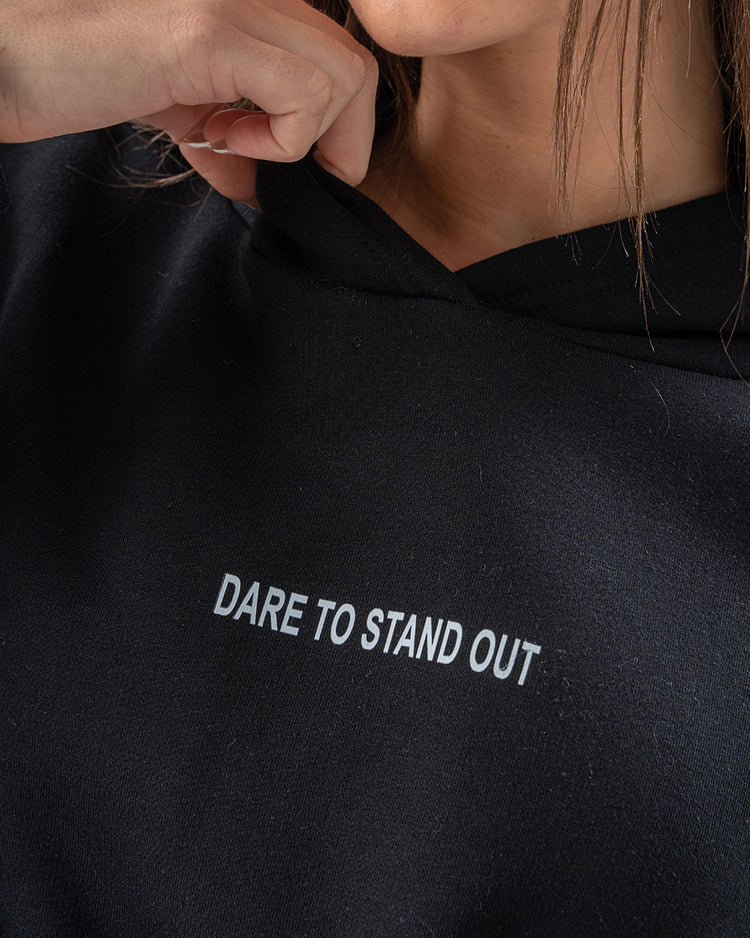 Crop top Hoodie Black Women