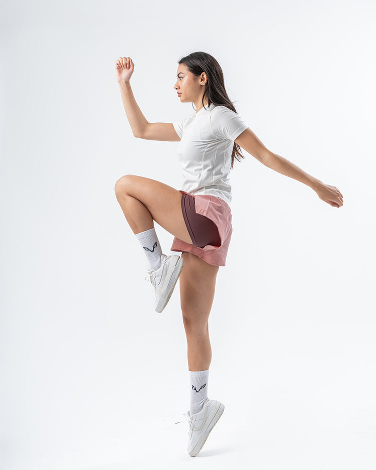 Women 2 in 1 shorts Pink
