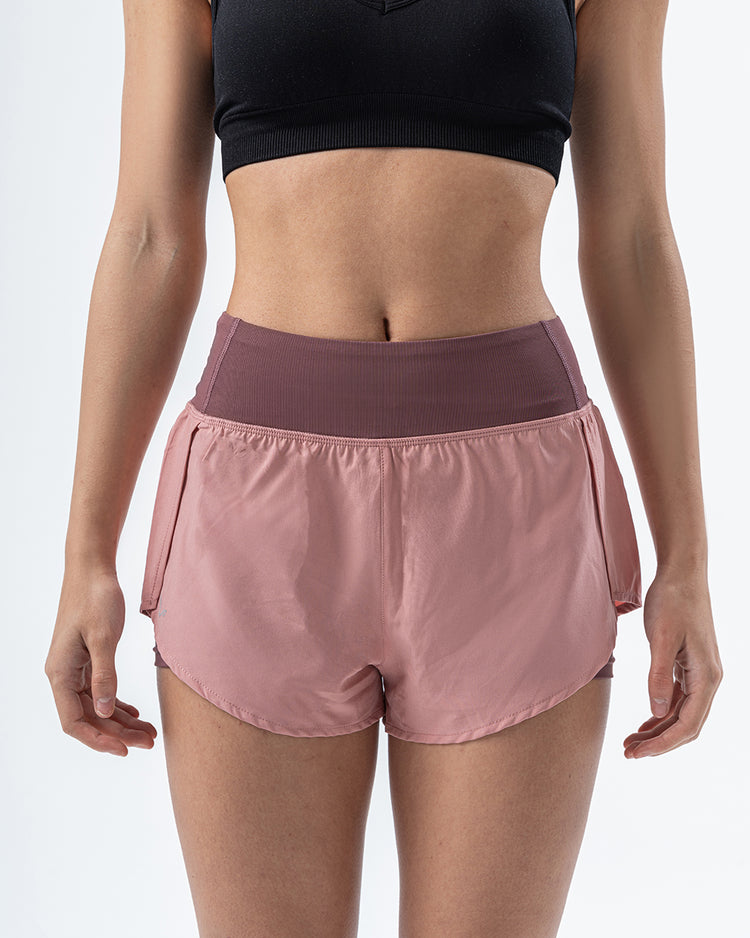 Women 2 in 1 shorts Pink