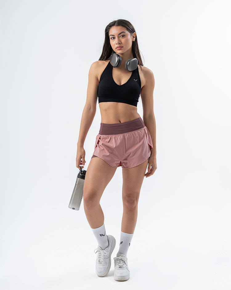 Women 2 in 1 shorts Pink