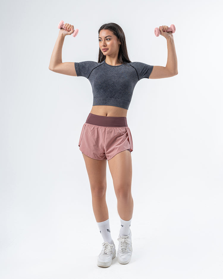 Women 2 in 1 shorts Pink