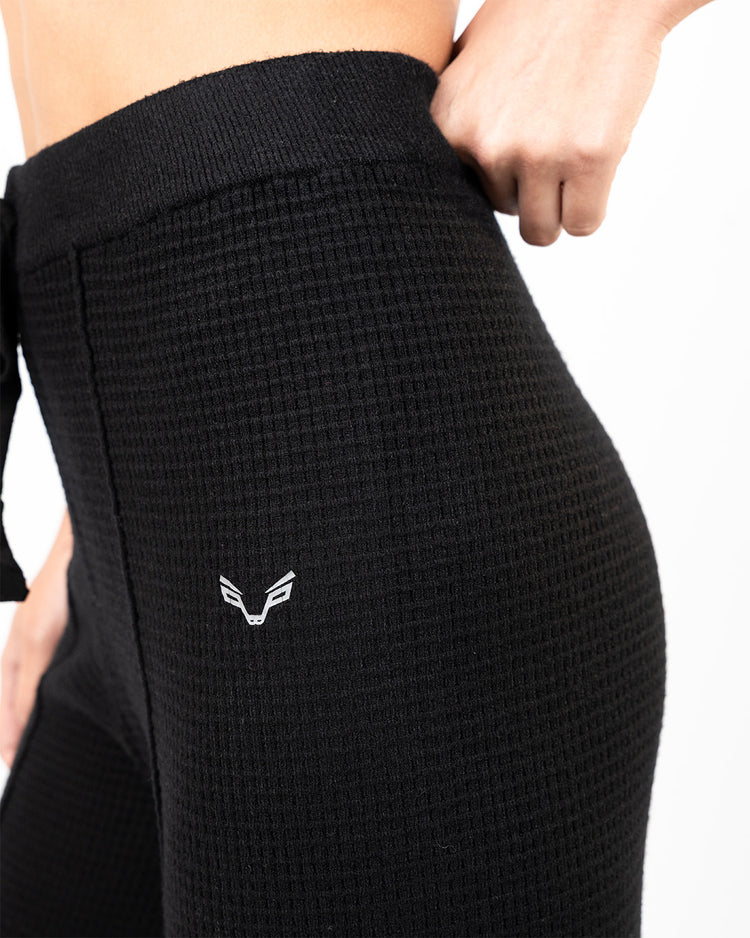 BFEERCE Waffle-Luxe Pants Black