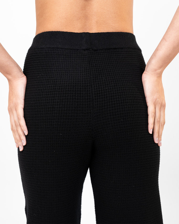 BFEERCE Waffle-Luxe Pants Black
