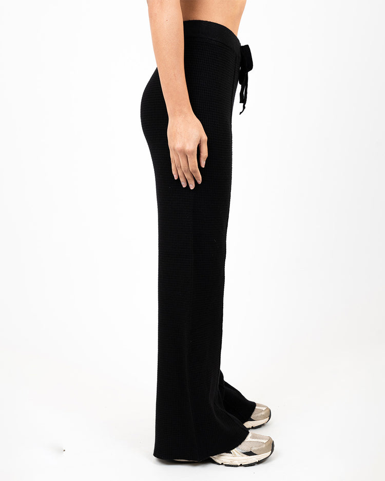 BFEERCE Waffle-Luxe Pants Black