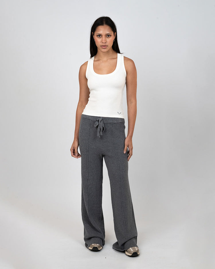 BFEERCE Waffle-Luxe Tank White