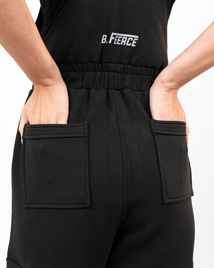 BFEERCE Transform Cargo Jumpsuit Black
