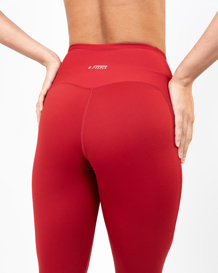 BFEERCE Performance Leggings – Blood RED
