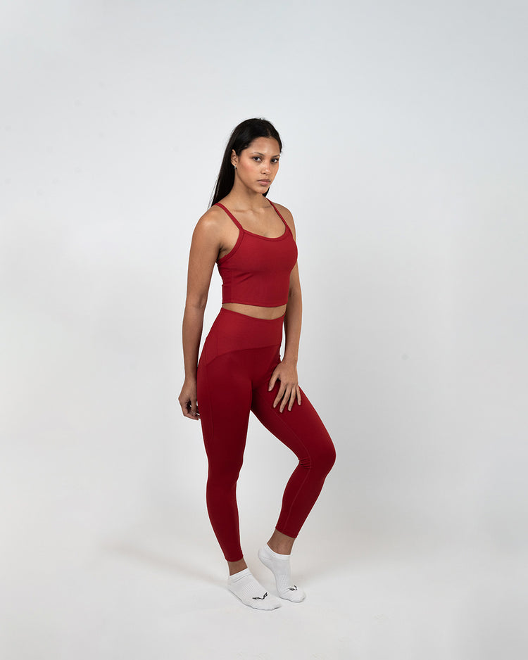 BFEERCE Performance Leggings – Blood RED