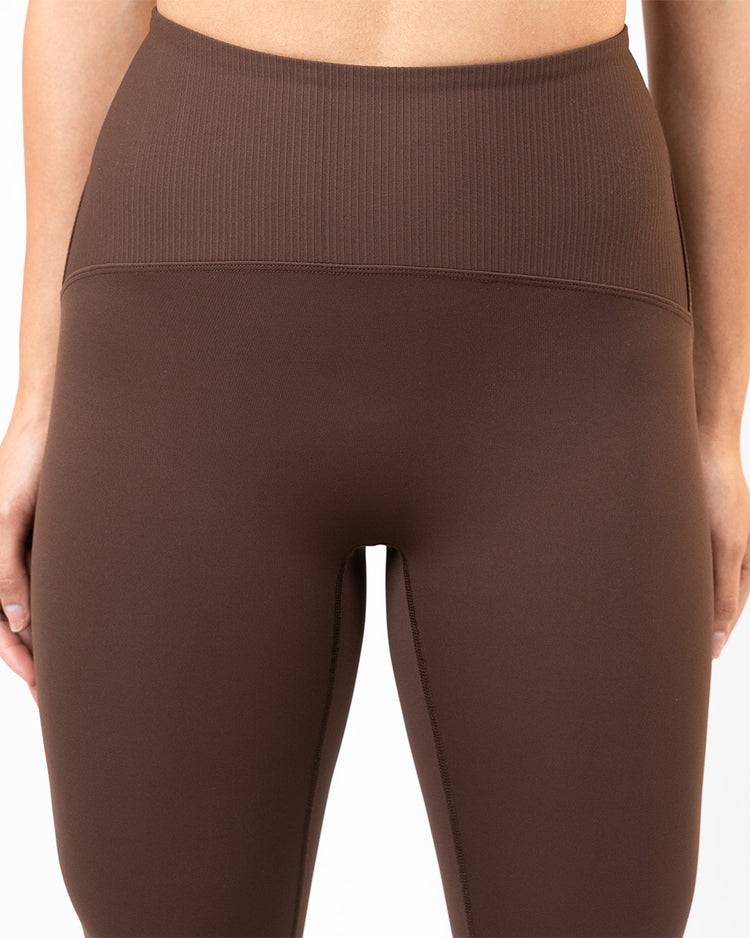 BFEERCE Performance Leggings-Chocolate Brown