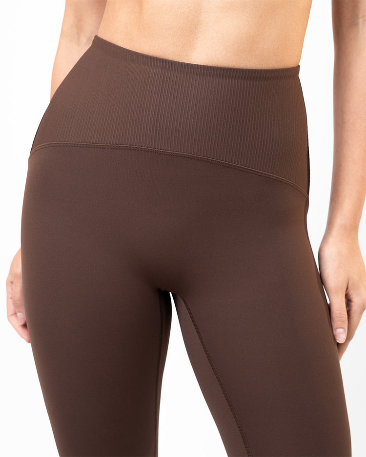 BFEERCE Performance Leggings-Chocolate Brown