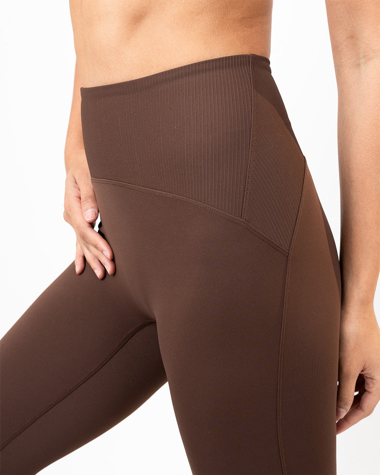 BFEERCE Performance Leggings-Chocolate Brown