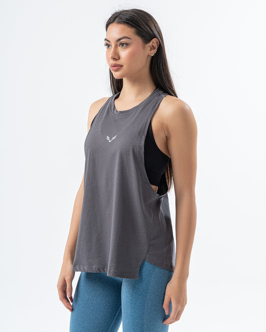 Relaxed Tank Top Charcoal