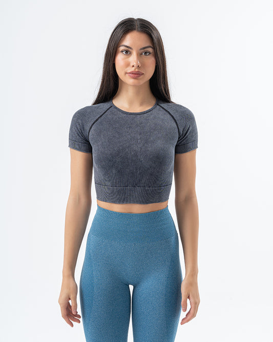 Vital Crop Top Stone Wash