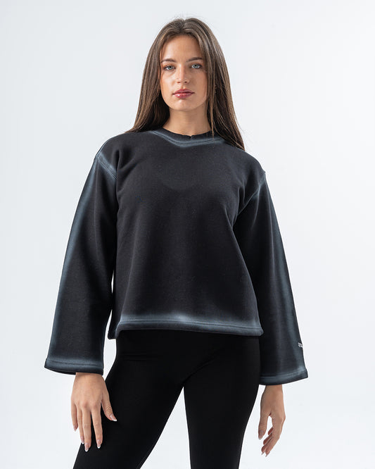 Stone wash Sweatshirt Black Women