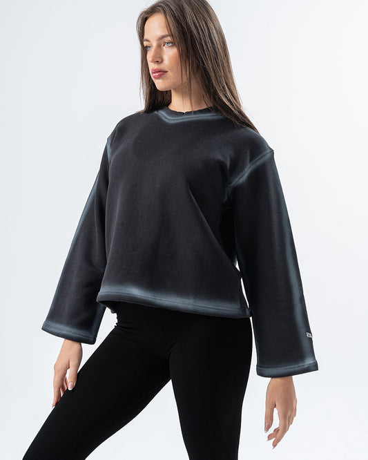 Stone wash Sweatshirt Black Women