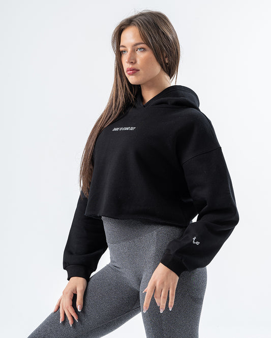 Crop top Hoodie Black Women