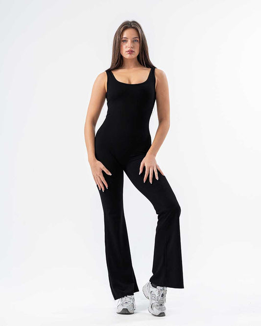 Flare Body Suit Black