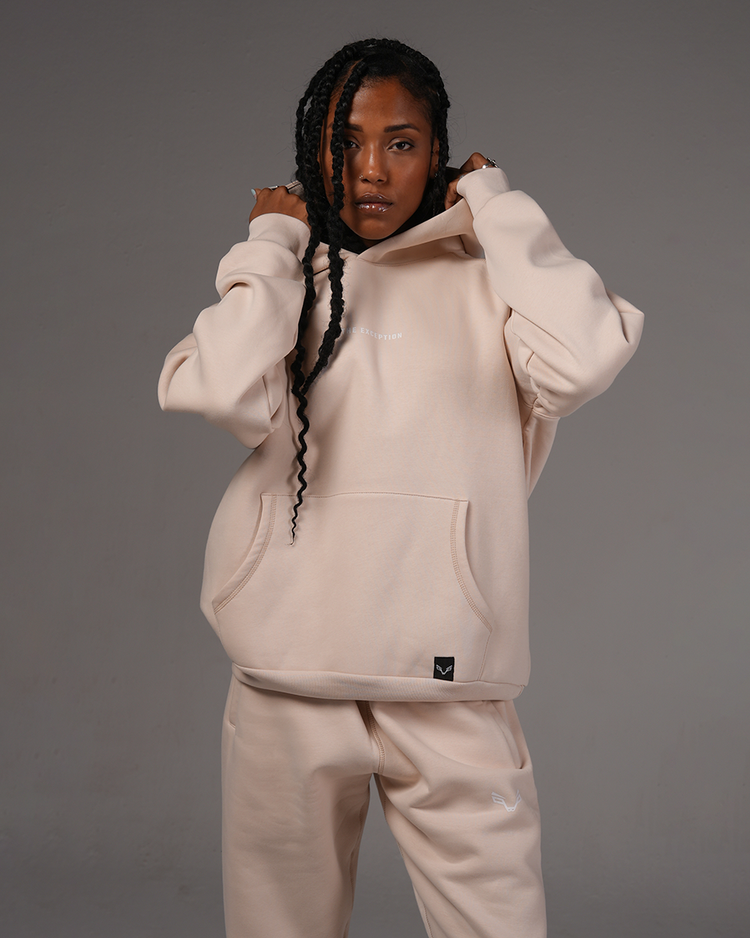 Relaxed Oversize Nude Hoodie