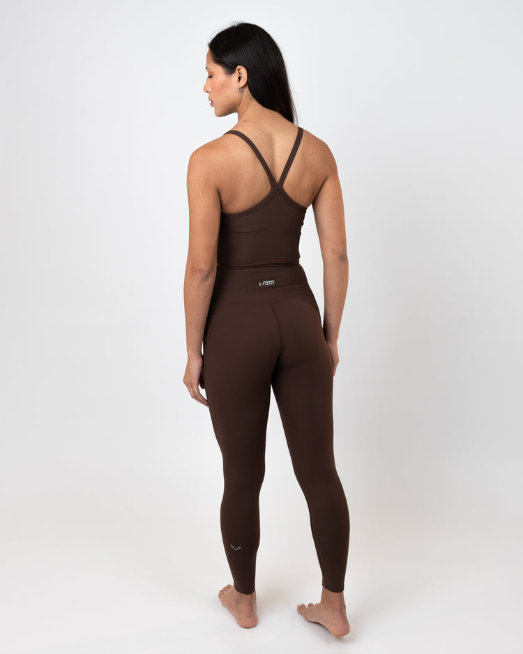 BFEERCE Ribbed Performance Set – Chocolate Brown