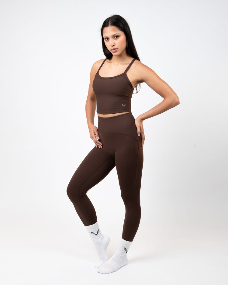 BFEERCE Ribbed Performance Set – Chocolate Brown