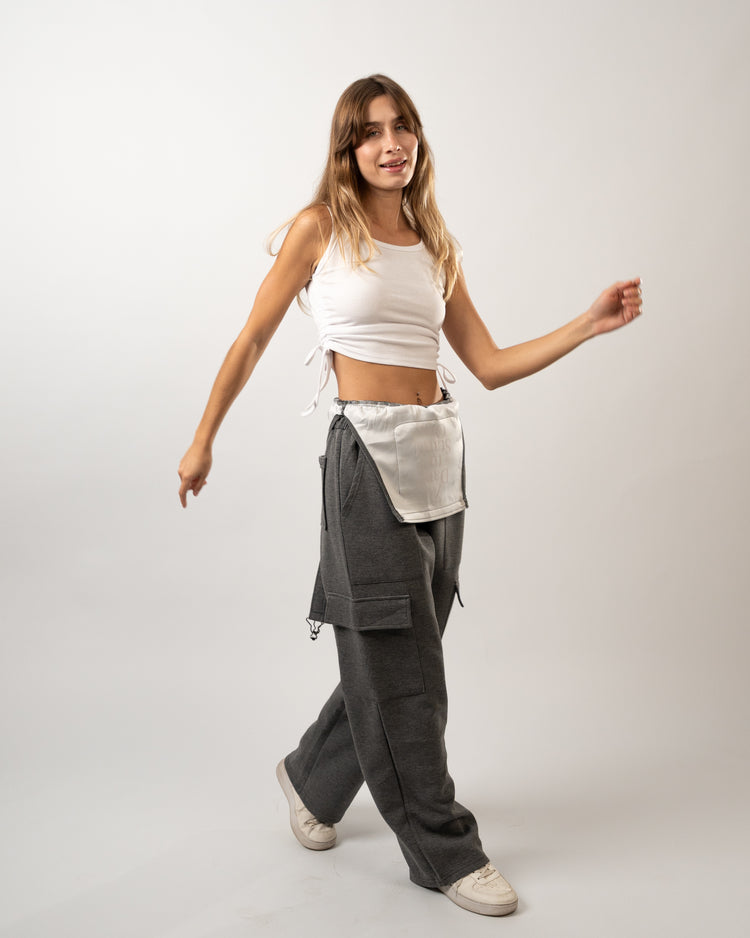 BFEERCE Transform Cargo Jumpsuit Grey