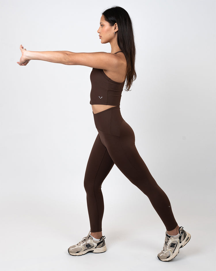 BFEERCE Ribbed Performance Set – Chocolate Brown