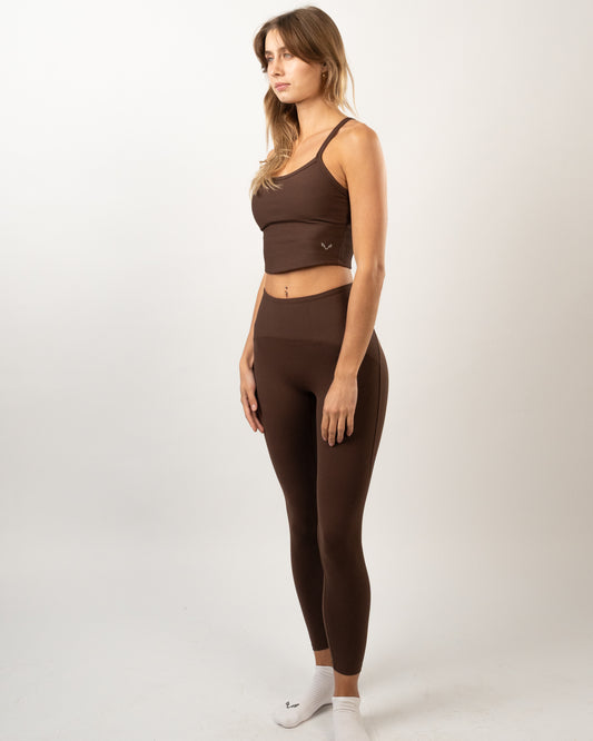 BFEERCE Ribbed Performance Set – Chocolate Brown