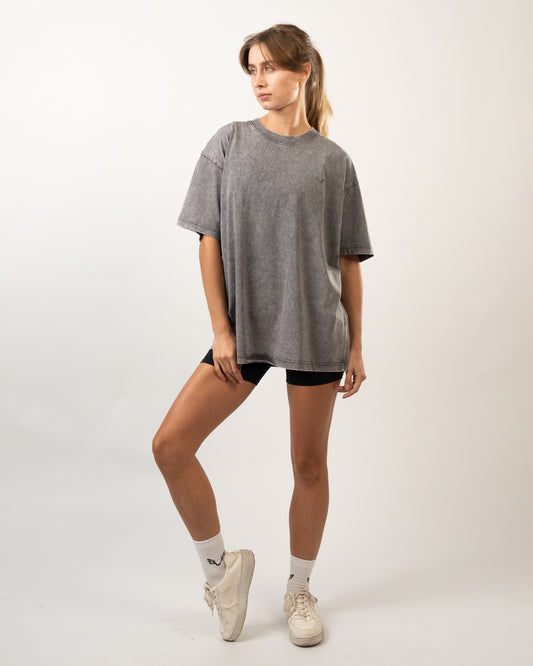 BFEERCE Grey Wolf Design Oversized T-Shirt Women