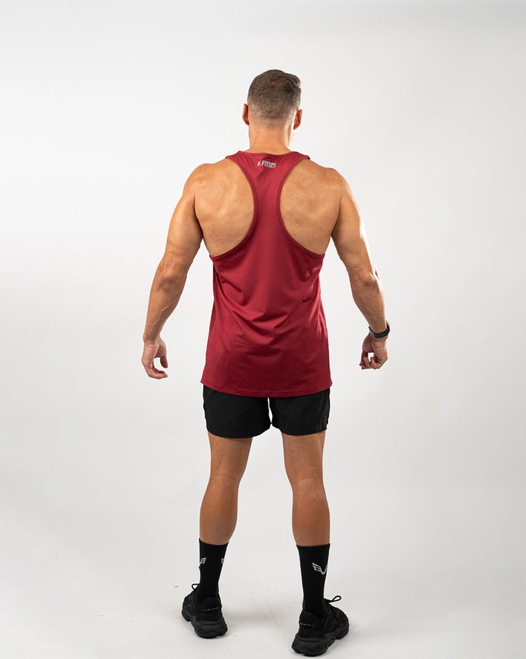 BFEERCE Essential Performance Tank Dark Red
