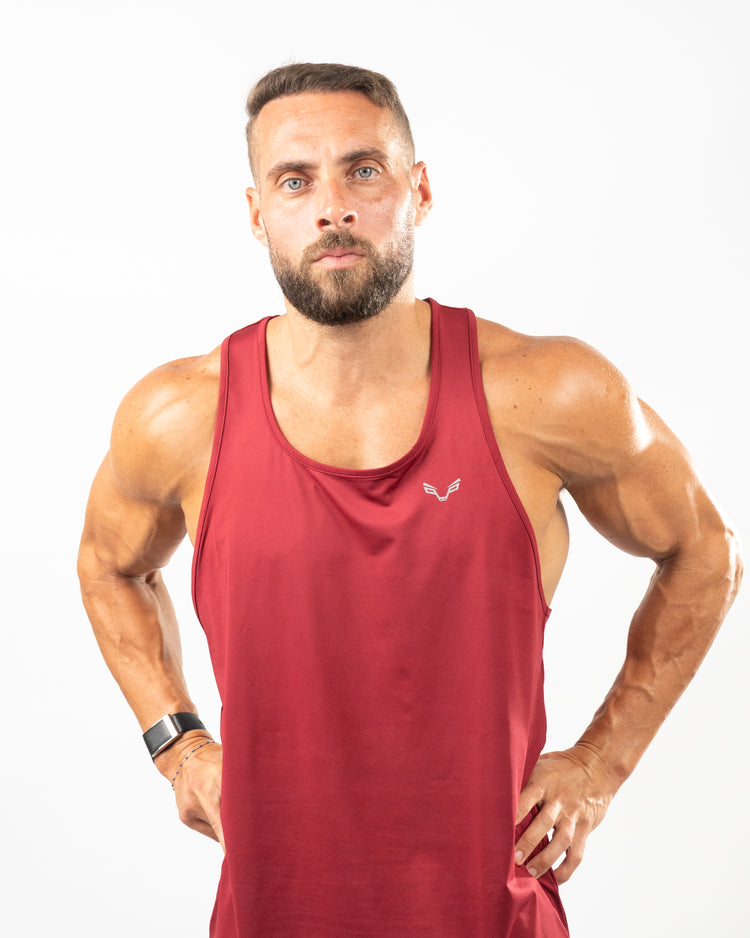 BFEERCE Essential Performance Tank Dark Red