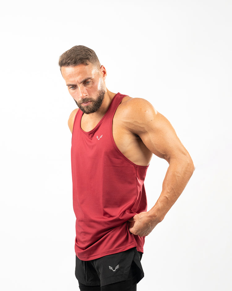 BFEERCE Essential Performance Tank Dark Red