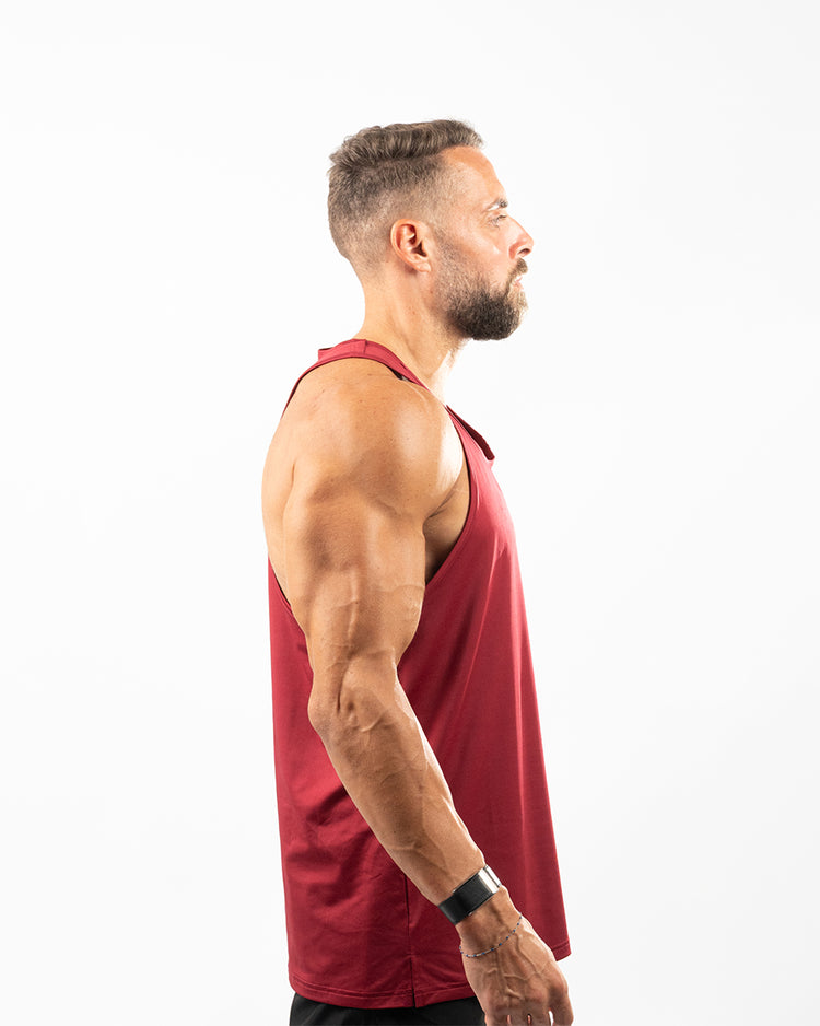BFEERCE Essential Performance Tank Dark Red